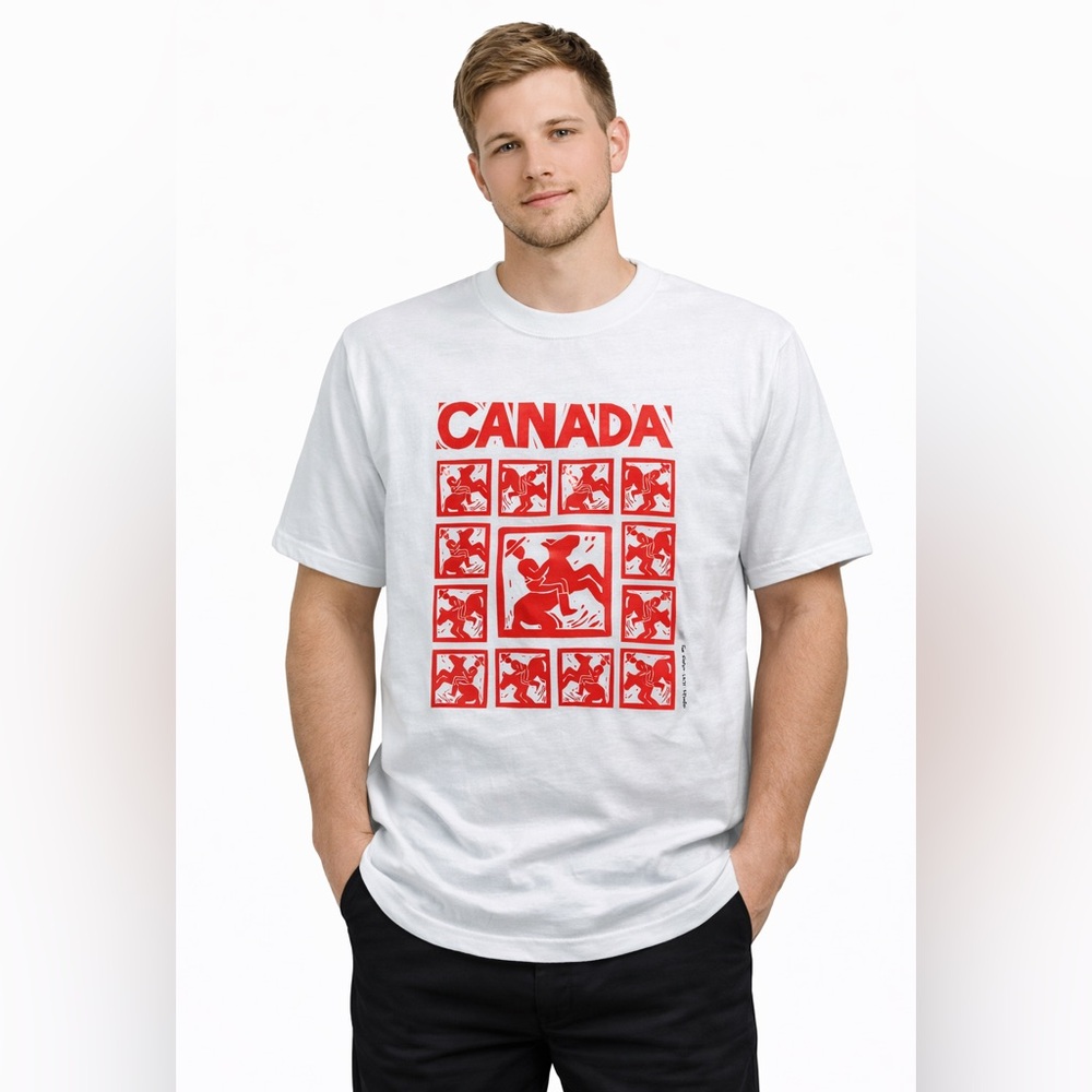 Fruit Of The Loom Vintage Canada Mountie 1991 Nisi Robyn Levy Studio Graphic Tee